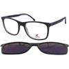Carrera CA 8918/C PJP/5X | Occhiali da Vista con Clip da Sole | Plastica | Quadrati | Blu | Adrialenti