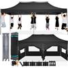 COBIZI Gazebo 3x6 Pieghevole Impermeabile con Parete Laterale,Gazebo Esterno Resistente,Tende per Gazebo,Tendone Padiglione Pop Up per Feste Campeggio (3m per 6m Nero)