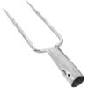 SHINEOFI Forca da Giardino a Due Denti in Acciaio 35mm Argento | Testa per Attrezzo Manuale, Aerazione del Terreno e Sarchiatura, Finitura Resistente alla Ruggine