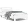 vidaXL Giroletto con Testiera e LED Bianco 90x200 cm