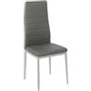 Cribel Set da 6 SEDIE Queen Kit all/Cenere in Similpelle 6PZ, Pelle, 40x47x96 Metallo | Schienale Rigido Ergonomico e Seduta Imbottita | Design Moderno per Cucina, Sala da Pranzo
