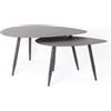 MAURY'S IL NUMERO UNO DEL RISPARMIO Maury's Set 2 Tavolini in Metallo Nero Antracite dal Finish Opaco,Perfetti per un Arredamento Moderno e Raffinato