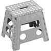 BAKAJI Sgabello Multiuso Pieghevole Clic-Clac Salvaspazio in Plastica Richiudibile Dimensione 30 x 22 x 32 cm Accessori Casa (Grigio)