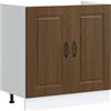 vidaXL Mobile base lavello Kalmar Rovere Marrone 80x46x81,5 cm