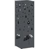 vidaXL Stand per Ombrelli da Pioggia Antracite 15,5 x 15,5 x 49 cm | Stile con motivi a goccia e ritagli a forma di ombrello, Comparti extra per tenere organizzati i tuoi oggetti,