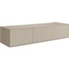 Vente-unique - Mobile sotto lavabo Isaure - L 150cm x P 47cm x H 32cm - truciolato - beige