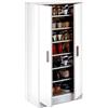 Habitdesign Vivian C1 007813O - Scarpiera Basic, Mobili ausiliari in colore Bianco Brillante, Misure: 108 cm (altezza) x 55 cm (lunghezza) x 36 cm (profondità)