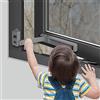 EUDEMON Serratura per finestre di sicurezza per bambini, limitatore di finestre, facile da installare, utilizzando adesivo, non sono necessarie viti o fori (Grigio)