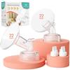 MilkFlow 2 Coppe da 22 mm e Valvola per Tiralatte Spectra S1/S2/16+ | Kit doppio con due coppe da 22mm e due valvole rinforzate in silicone per sostituire i componenti usurati