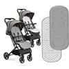 MS - Materassino universale per passeggino, fodera universale per passeggino, materassino imbottito per passeggino, leggero, morbido e traspirante