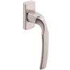 Vachette ARTIS - Set di maniglie per finestre su blocco platino, indicizzazione a 90°, interasse 43 mm, fissaggio invisibile, viti comprese, materiale alluminio resistente, garanzia 5 anni, finitura