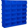 Akro-Mils 30210 AkroBins Plastic Storage Bins, Space-Saving Stackable Bins for Garage, Pantry, Craft Organization, 13,7 cm x 10,5 cm x 7,6 cm, Blue, 24-Pack