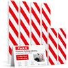 OFITURIA Paracolpi Garage Adesivo Pack 6 50x10+36x8 cm Bianco/Rosso, Protezione Muro Garage, Paracolpi Portiere Auto, Gomma Antiurto Box Auto (Pack 6 pz, 50x10+36x8 cm, Bianco/Rosso)