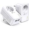 TP-Link CPL 1000Mbps con 2 Porte Gigabit e Presa Integrata, Custodia CPL Kit da 2 - Ideale per Godere del Servizio Multi-TV a casa, Compatibile con Tutte Le Box, TL-PA7027P Kit (FR)