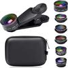 Severnier Lente per smartphone, 7 in 1 Universale Obiettivo per cellulare, Lente grandangolare, Obiettivo Macro, fisheye lens, caleidoscopio, zoom/CPL/Star lens, per alle smartphone (M)