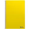 Liderpapel Quaderno a spirale leiderpapel a4 smart copertina morbida 80h 75gr a righe orizzontali una riga con margine colore giallo