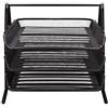 TIPTOP OFFICE TTO - Vassoio portalettere in metallo, 3 pezzi, colore: nero