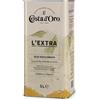 Costa d'Oro - L'Extra . Olio Extravergine di oliva estratto a freddo. Sapore equilibrato, adatto a tutte le ricette e come condimento per insalate. Latta da 5 litri, 1