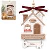 WHJYCC Casa in legno personalizzata 2026 ricordo per la nuova casa, ornamento rustico da appendere con portachiavi e biglietto di auguri, regalo di inaugurazione della casa per coppie, familiari o amici