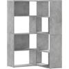 vidaXL Libreria a 4 Ripiani Grigio Cemento 85x85x140 cm in Truciolare