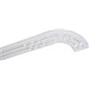 Mon Mobilier Design SIMI - Barra da soffitto in PVC per tende con ganci e binari a doppia curva 200 cm, colore: Bianco
