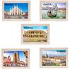 Generico 5 Calamite Legno 5x7cm Italia Del Nord Souvenir Regalo Turismo Gadget Idea