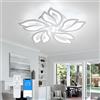 Comely Plafoniera LED Moderna, 45W Plafoniera Dimmerabile con Telecomando | 3000K-6500K, Funzione di Memoria, Design a Petalo Lampada da Soffitto Grande per Camera da Letto, Soggiorno, Cucina, 60CM