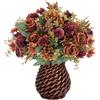 Luabue 4pcs Fiori Artificiali con Vaso Bouquet Fiori Finti Decorazioni