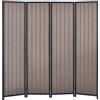 HOMCOM Divisorio in legno 4 pannelli 180x180cm Marrone | Divisorio pieghevole, separè, per soggiorno, camera da letto, casa