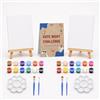 Glameno Dipingi il tuo partner Date Night Kit, Painting Challenge - Include tele, cavalletti, vernici, pennelli, certificato di premio e tenda da tavolo per creare ricordi duraturi