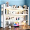 Generic Scaffale da scrivania in metallo a 3 ripiani, con pannello forato e accessori, libreria salvaspazio fai da te per ufficio, studio e casa, organizer multiuso da scrivania (bianco, 55 x 25 x 93 cm)