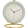 Cyrank Orologio Da Tavolo, Senza Ticchettio Orologio da Tavolo Alimentato a Batteria Piccolo Orologio da Comodino Sveglia Silenziosa Orologio Analogico Per Bedroon Desk(Verde chiaro)