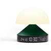 Lexon Mina Sunrise - Lampada da comodino a LED con luce al mattino, con 5 suoni naturali, luce notturna e terapia di luce verde scuro