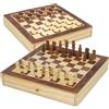 ColorBaby - Giochi da tavolo scacchi e signore 2 in 1 Legno con cassetto CB Games, 30 x 30 cm, Grande (45594)