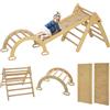 AIYAPLAY Gioco per Bambini con Triangolo, Arco da Arrampicata e Rampa con Pietre