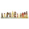 Italfama Set Di Pezzi Di Scacchi Romani Vs EGYPTIAN, In Resina Dipinta A Mano, Re Di 8Cm