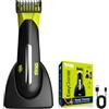 DSP Rasoio per capelli da uomo, impermeabile, senza fili, precisione | Lame in ceramica, senza nichel, blocco da viaggio, durata 90 minuti, ricarica rapida, 6 pettini (1-6 mm), IPX6