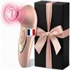 Sensuelle Bliss Succhiaclitoride Donna Potente - Stimolatore Clitorideo Impermeabile IPX7, 10 Modalità di Suzione, Silicone Medico, Sex Toy Donna per Coppia, Ricaricabile USB - Sexytoysys donna (Nude di Seta)