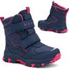 KADVA Doposci per Bambini SNOWEY Taglia 28-40 EU Colore Blu Navy-Verde/Fucsia Scarpe Invernali Impermeabili e Traspiranti per Bambini Suola Antiscivolo e Punta Rinforzata Protezione da Neve e Gelo