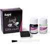 Kaps Tinta Super Color + Preparatore (25 ml ognuno), Colorante Professionale per Pelle Naturale, Tela, Ecopelle, Nutre e Ripara le Scarpe in Pelle (118 - Nero)