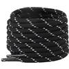 riemot 3 paia di lacci rotondi [Ø 4 mm] resistenti agli strappi, scarpe di ricambio per uomini, Demen, bambini, scarpe sportive, scarpe da lavoro, scarpe da trekking, colore bianco e nero, 140 cm,
