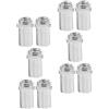 BESPORTBLE 10pezzi Dadi Girevoli per Tamburo Rullante in Ferro Argento, Accessori per Pavimento Tamburo Compatibili Diversi Modelli, per Manutenzione Batteria