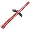 ouzhouHW Flauto Shakuhachi da 1,8 pollici, strumento Zen in bambù invecchiato 5 anni, flauto giapponese soffiato all'estremità adatto ai principianti con camera interna di cinabro(Red)