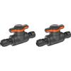 Gardena Micro-Drip-System Valvola di regolazione e chiusura 13 mm (1/2 pollici): chiusura dei tubi e regolazione continua del flusso d'acqua, accessori per tubi di linea e gocciolanti (13207-20)