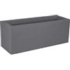 EDA - Balconera Volcania'Up 25 L - Decorazione Imitazione Pietra - Parete Singola - Area di ritenzione idrica - 59 x 19,5 x 22,8 cm - Grigio ciottolo