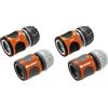 Gardena set di raccordi per tubi da 13 mm e 15 mm (1/2 e 5/8 pollici): per l'inizio e la fine del tubo, il collegamento si adatta a tutti i pezzi di Gardena, resist. ai raggi UV e al gelo