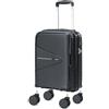 Lekesky Valigia Cabina 16 Pollici, PP e Lucchetto TSA, 55x35x23 cm, Nero | Valigia Rigida in Polipropilene (PP), Trolley Rigido con Lucchetto TSA e 4 Ruote Rimovibili, Ideale per Viaggi Brevi