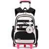 Amythe Zaino Trolley Ragazza - 6 Ruote Amovibile, 9-16 Anni, Nero