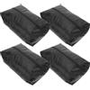DIKACA Set 4 Borse Organizer Impermeabili per Abbigliamento da Viaggio Organizer Bagagli 210D Nero 43X23 CM Borsa per Riporre Vestiti e Scarpe Accessori Pratici per Viaggi e Valigie