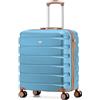Flight Knight Valigia Da Viaggio Leggera 56x45x25 Cm Bagaglio A Mano Guscio Rigido Con Maniglia Telescopica In Alluminio 8 Ruote Spinner Serratura TSA Approvata EasyJet Jet2 Cabina